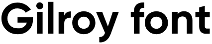 gilroy font family