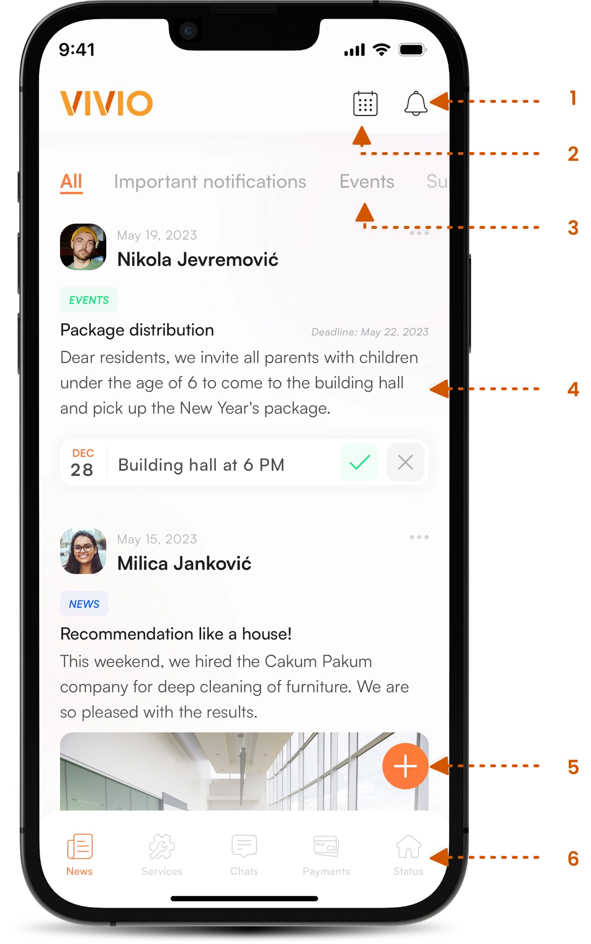 Vivio mobile app